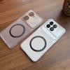 Чехол для Xiaomi POCO F8 Pro, F6 Pro Беспроводная зарядка Магнитное кольцо Противоотпечатки Матовая крышка