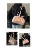 2025 Spring Star-Style High-Value Women's Large Bow Ribbon Shoulder Bowling Bag
