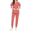 Ladies' Comfortable And Casual Solid Color Short Sleeved Pants Protective Suit Set