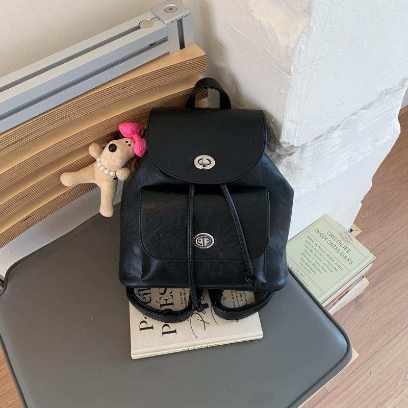 Ретро рюкзак женский модный повседневный нишевый студенческий классный рюкзак высокой ценности сумка-ведро дорожный маленький рюкзак