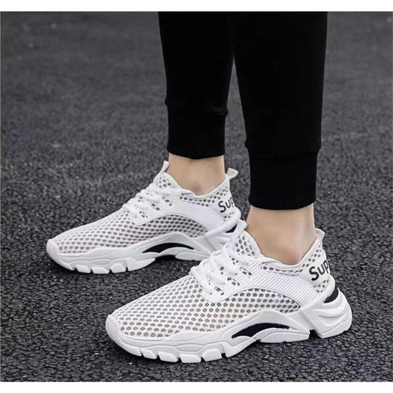 Мужская обувь, Дышащая сетчатая обувь, Мужская спортивная повседневная обувь на толстой подошве, Универсальная мужская обувь с низким верхом