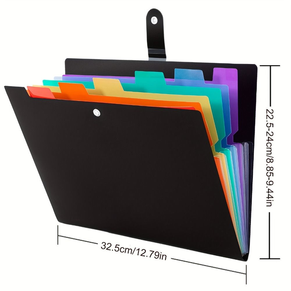 Color Insert Accordion File Organizer Large Capacity A4 File Organ Bag A4 File Folder Bag  Girls
