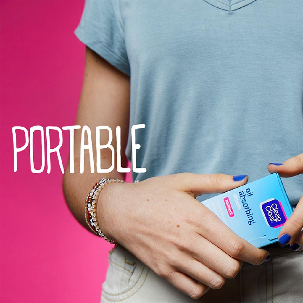 Johnson & Johnson Clean & Clear жиросжигающая пленка, без масла, не закупоривает поры, мгновенно удаляет излишки масла, 60 листов