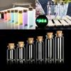 Mini Small Clear Glass Bottles with Cork Stopper Tiny Vials Jars Containers Message Weddings Wish Jewelry Favors Bottle Gift
