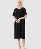 Armedes Women'S Loose Fit Short Sleeve Long Dress Ar-314