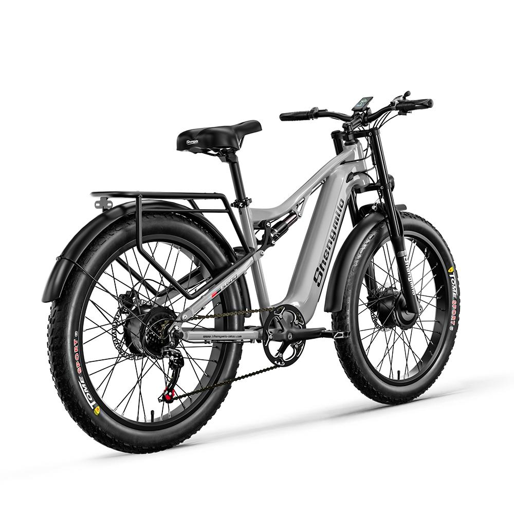 Shengmilo S600 2000W Electric Mountain Bike, 48V 17.5Ah Samsung Battery, Hydraulic Brakes, 26" Fat Tyres, Shimano 7-Speed - Men's E-Bike