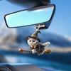 Halloween Wizard Cat Hanging Decoration Home Indoor Christmas Tree Car Rearview Mirror 2D Flat Acrylic Broom Kitten Hanging Ornament Animal Pendant