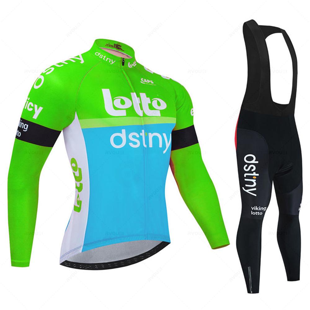 Autumn Long Sleeved Breathable Cycling Suit Set Bib Pants Set Ropa Ciclismo Bicycle MTB Clothing Road Bike Suit Men Long Sleeve Bicicleta Set