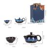 Китайский фарфоровый чайник, чашка, переносной чайный сервиз в стиле кунг-фу, подарок.