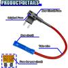 8 Pack 12V Car Add-a-Circuit Fuse Tap Adapter with Blade Fuses, Standard Mini Micro2 Low Profile Mini Fuse Holder, 4 Types ATO ATC ATM APM Holder for