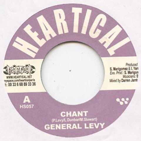 7-дюймовая пластинка GENERAL LEVY Chant HS057 Heartical 2011 Европа Регги Ска Даб Б/у