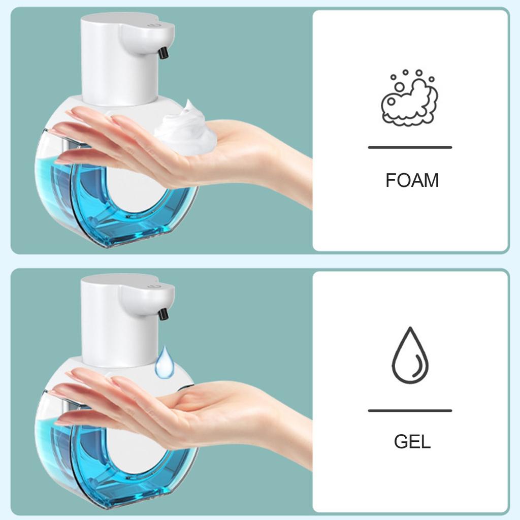 Touchless Foaming Soap Dispenser (15oz/420ml), USB-rechargeable, 4-level Adjustable. Wall-, Kid-friendly. Perfect For Kitchen & Bathroom.