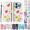 Flower Luxury Painted Leather Case Wallet Book Style Cover for ZTE Blade A52,A53,A73,V50 Vita,V40S,V60,A35,A55,A75...