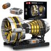 Mold King 10141 MOC Technic Airplane Engine Block Kit Technology Building Blocks Kit with Motor and Box Aircraft Engine (2256+) Blocks for Adults
