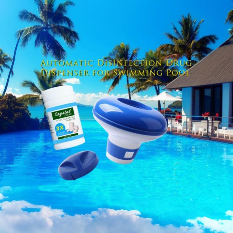 1/2Pcs Adjustable Floating Chlorine Dispenser Pool Water Sterilizer for Inground Above Ground Swimming Pools
