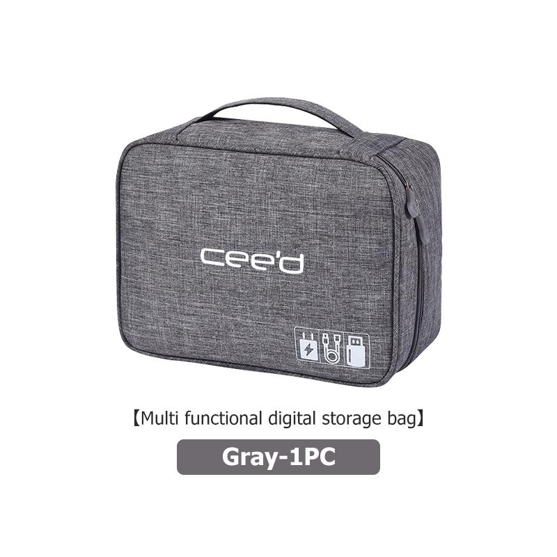 For KIA Large Capacity USB Data Line Charger Plug Storage Bag Waterproof Digital Organizer K5 K2 Rio Optima Sportage Venga MF1