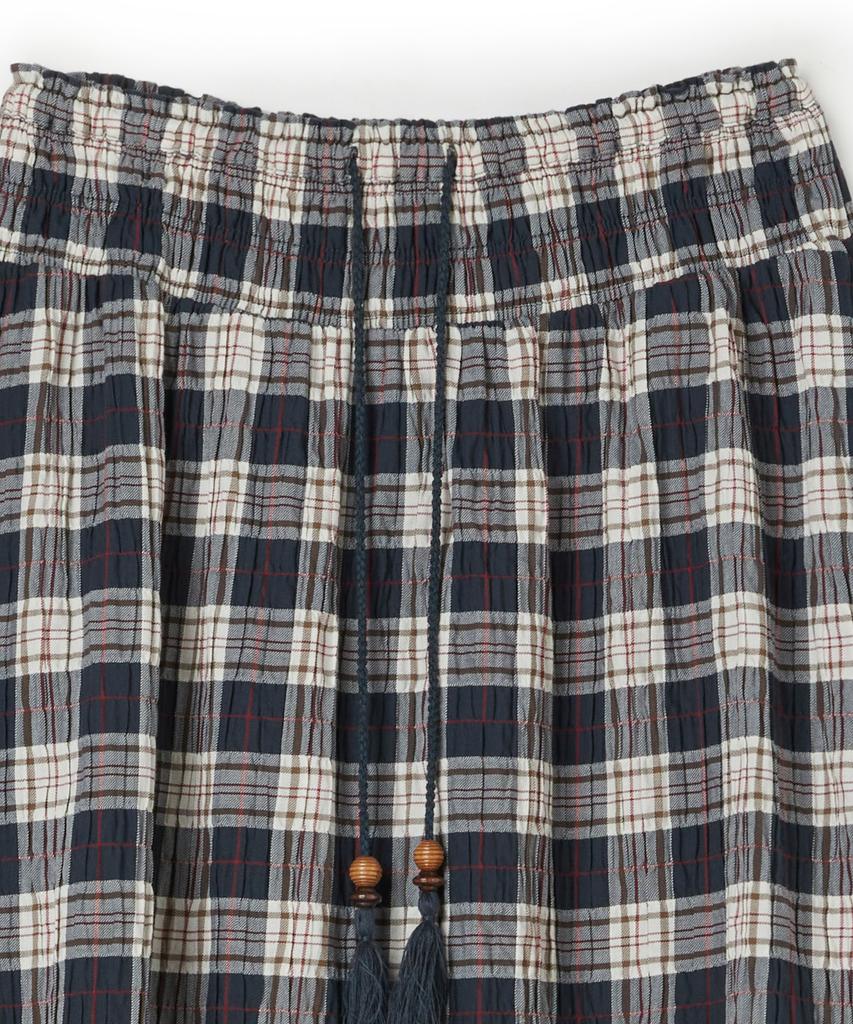 PENFIELD Клетчатая мятая юбка с сборками Темно-синий_Fs2Ws97F