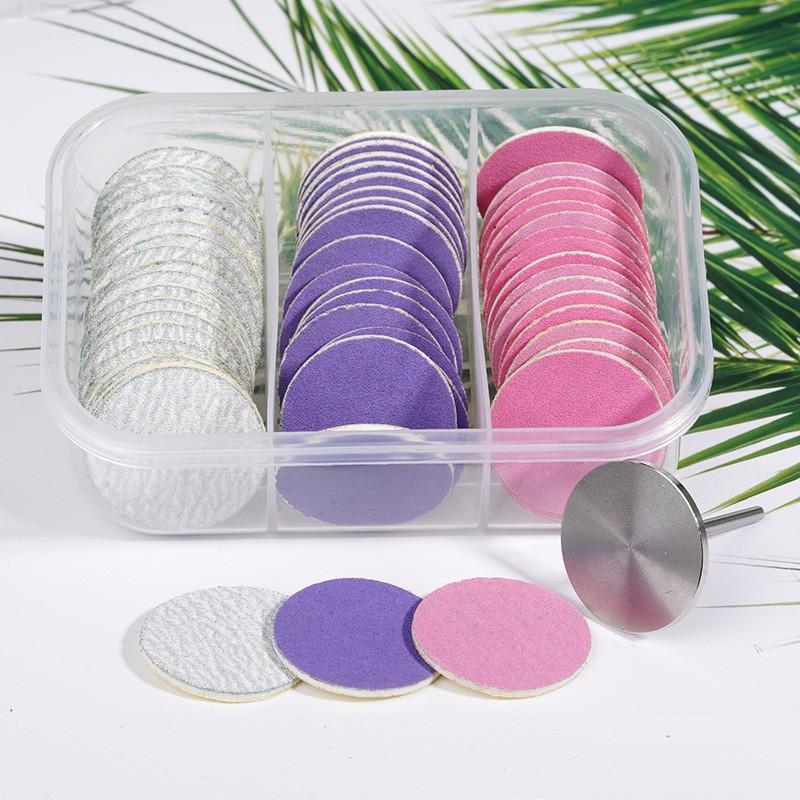 Диск для педикюра 25 мм со сменной наждачной бумагой для удаления мозолей Электрический универсальный инструмент для чистки стоп от огрубевшей кожи