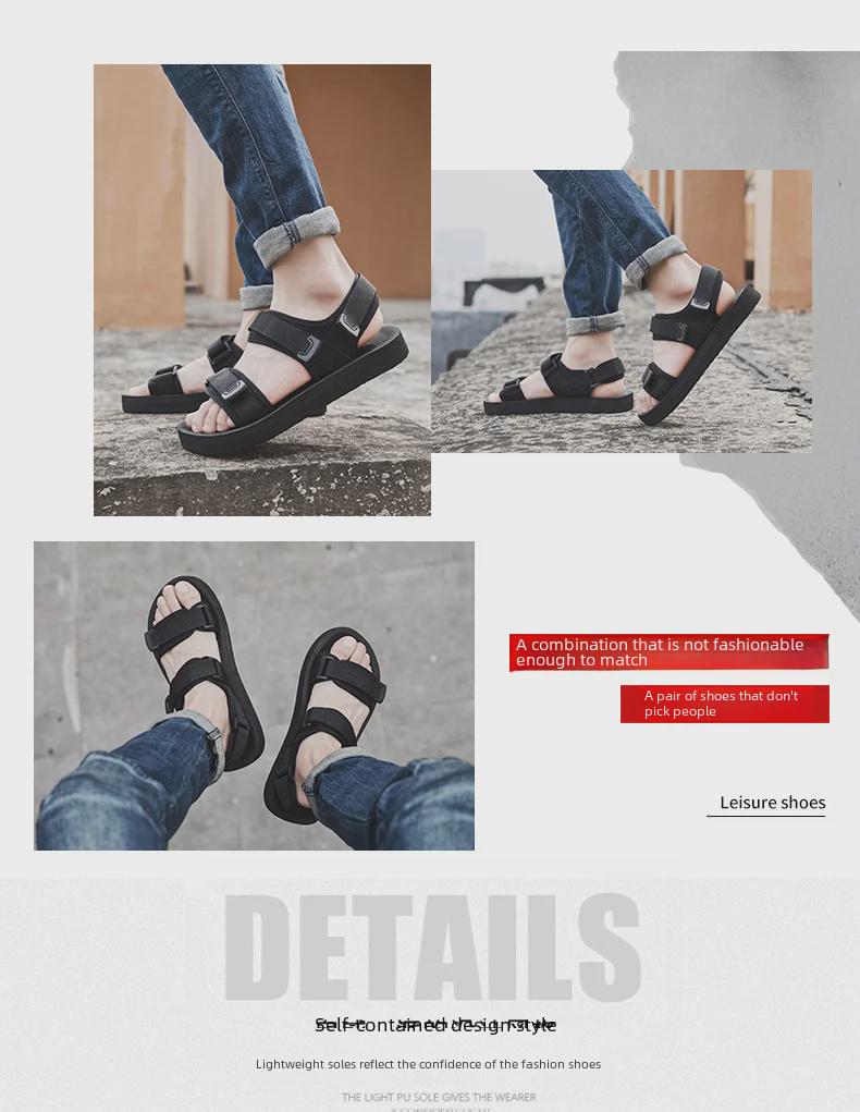 Extra-Large Men's Breathable Summer Beach Sports Sandals for Wide Feet