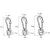 Portable Stainless Steel Snap Hooks Locking Quick Release Dog Leash Buckle Dog Leading Carabiner Clip For Dog Walking Camping