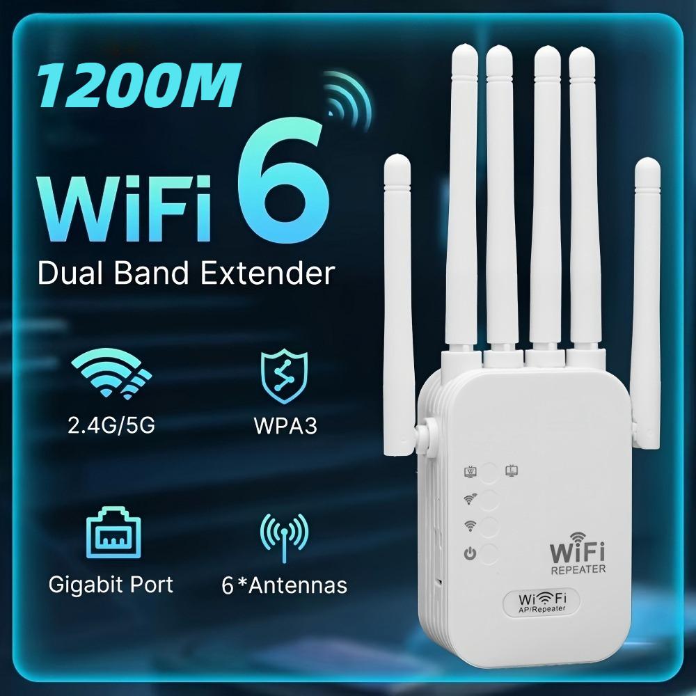 Двухдиапазонный беспроводной WiFi-повторитель 1200 Мбит/с 2,4 ГГц 5 ГГц Усилитель сигнала 802.11ac Дальнего действия Роутер EU US Вилки WiFi-усилитель