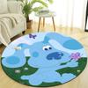 1pc Pistas da Blue Blue’s Clues2 Design Printed Area Round Carpet for Bedroom Living Room Home Decor Rugs Mat Non Slip Mat Rug for Bedside