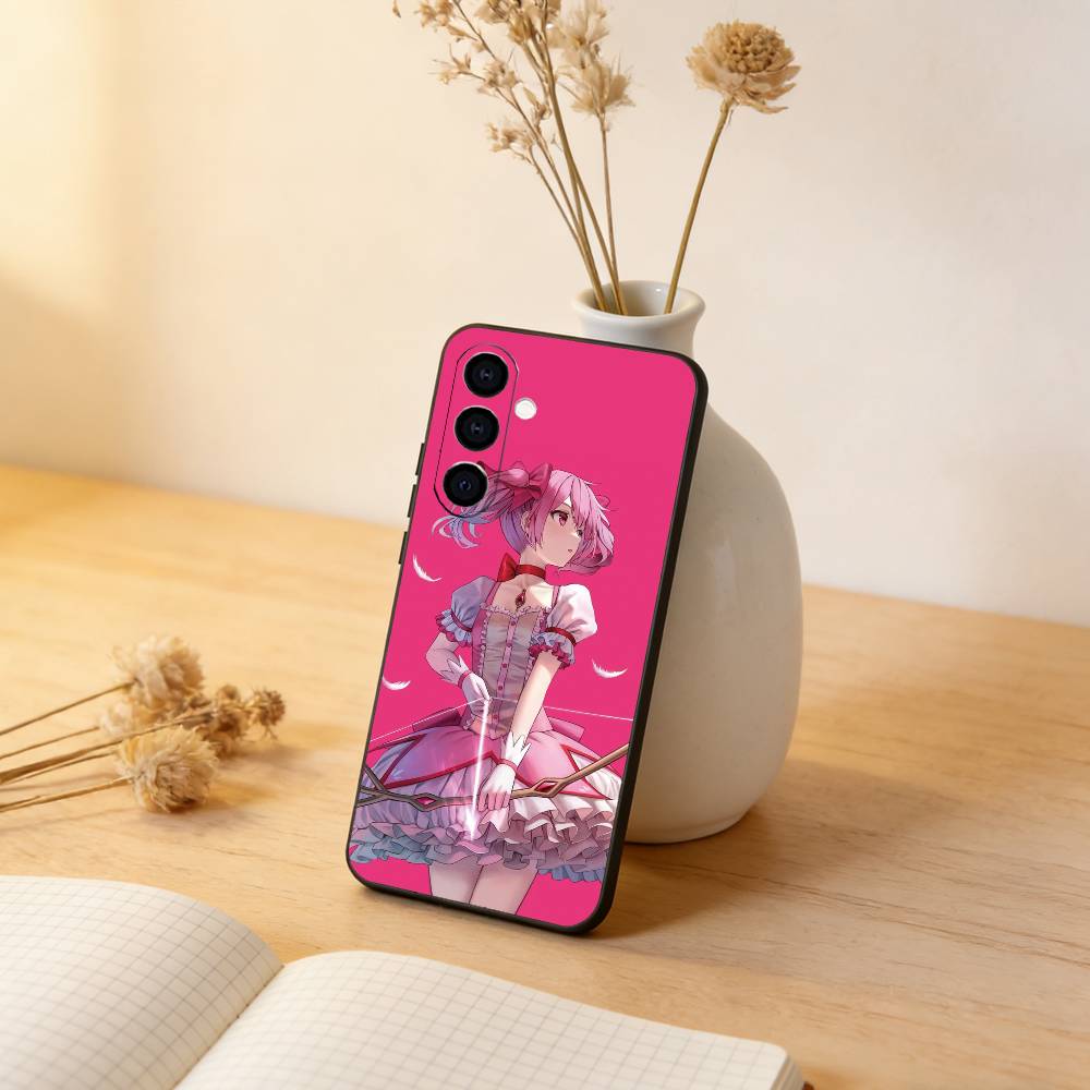 Чехол для телефона Puella Magi Madoka Magica Для Samsung Galaxy A73,A72,A71,A70,A53,A52,A51,Другие Мягкий Черный Чехол