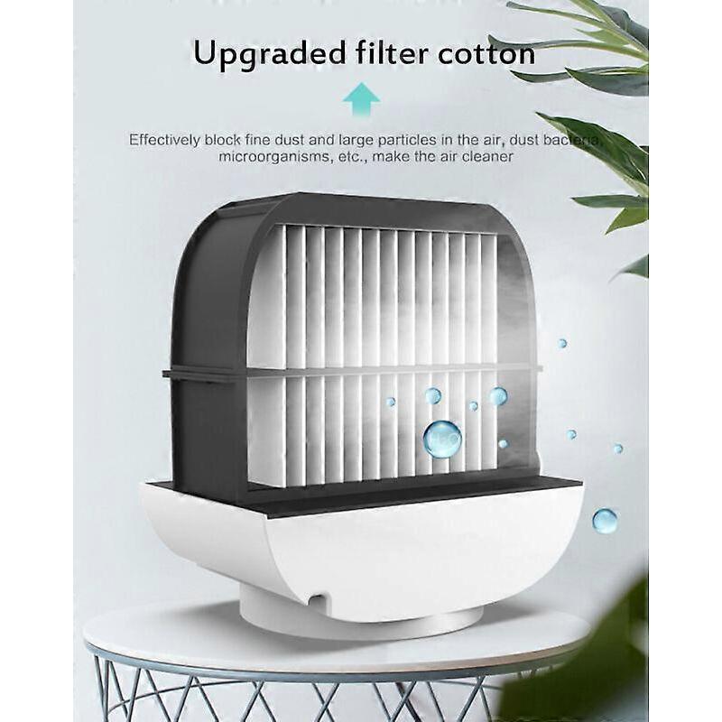 Mini USB 7 Color Humidifying Negative Ion Air Conditioner Cooling Fan