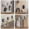 5/10pcs Stainless Steel Wall Hooks Strong Load-bearing Punch Free Simple Installation Self-Adhesive Stainless Steel Hooks Set
