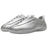 Li Ning Ling Long Racer Кожаные Спортивные Повседневные Кроссовки Вдохновленные Гонночными Технологиями Женская кроссовка Серебристый AZGW156-5