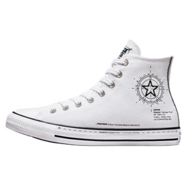 Converse All Star Comfortable Daily High Top Canvas Shoes Unisex Sneakers White Black A01587C