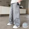 Boys' straight leg wide leg loose casual pants 2026 new style for children, middle-aged and young boys, summer thin design, mosquito proof sport