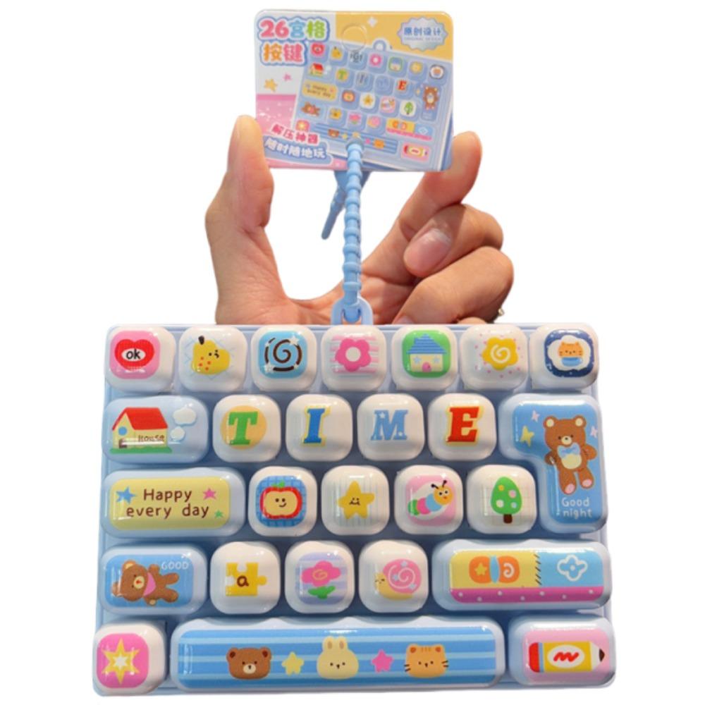 Animals 26 Keys Keyboard Keychain Pressable Keys Keyboard Clicker Keychain Student Gift