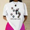 Fashion Soft Cotton T-Shirt Short Sleeve Round Neck Women 2d Print Tops