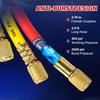 Freon R134A Refrigerant Diagnostic Manifold Gauge Set with Hose and Hook - Professional 3 Way AC Tool for R12 R22 R404A R134A