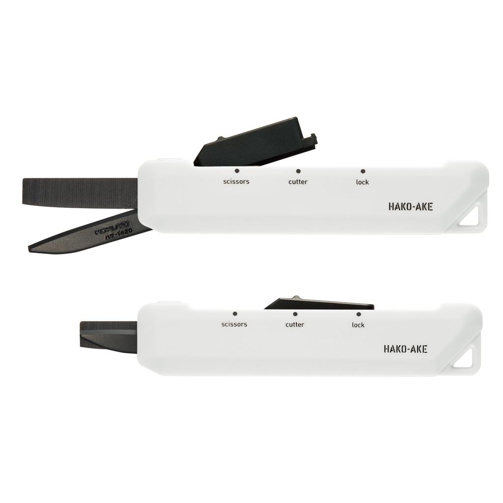 KOKUYO 2-Way ScissorsCutter with Titanium Blade, White, AM-HA-T420W
