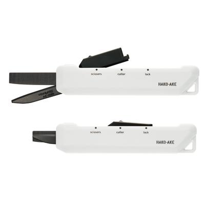 KOKUYO Ножницы-резак Хакоаке 2-сторонние, титановое лезвие, белый AM-Hasa-T420W