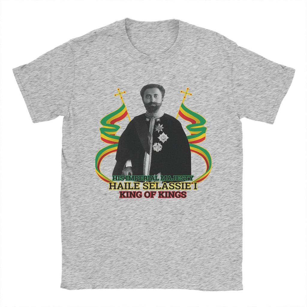 Him Haile Selassie I Limited Edition TShirt Summer Hip Hop TShirts Unisexs Breathable Plus Size Clothing Short Sleeve Tops