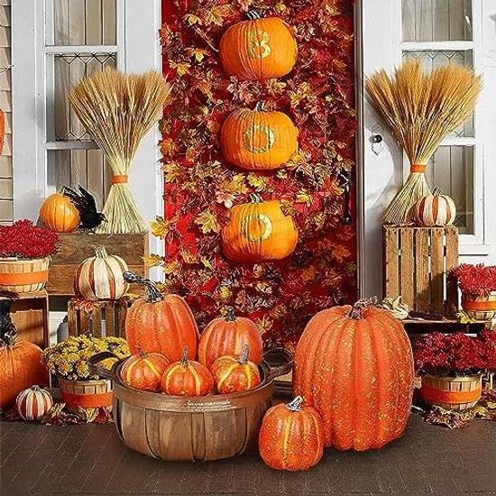 Halloween decorations lantern decoration pumpkin 7-piece set decor stylish outdoor indoor garden party event autumn harvest props figurine goods house