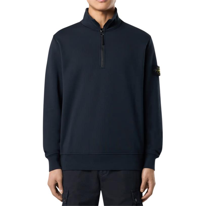 STONE ISLAND Logo Patch Half Zip Sweatshirt K1S156100619S0051-V0020