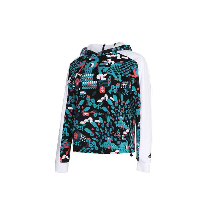 adidas Cny Sw Hd Aop Sports Лоскутная сплошная печать Толстовка Женская толстовка с капюшоном Многоцветный GQ8841