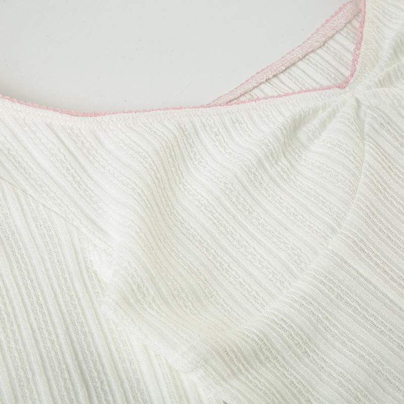 Женский текстурированный кружевной V-образный вырез, сексуальный, с оборками на груди, цветной, с тонкой талией и универсальным топом