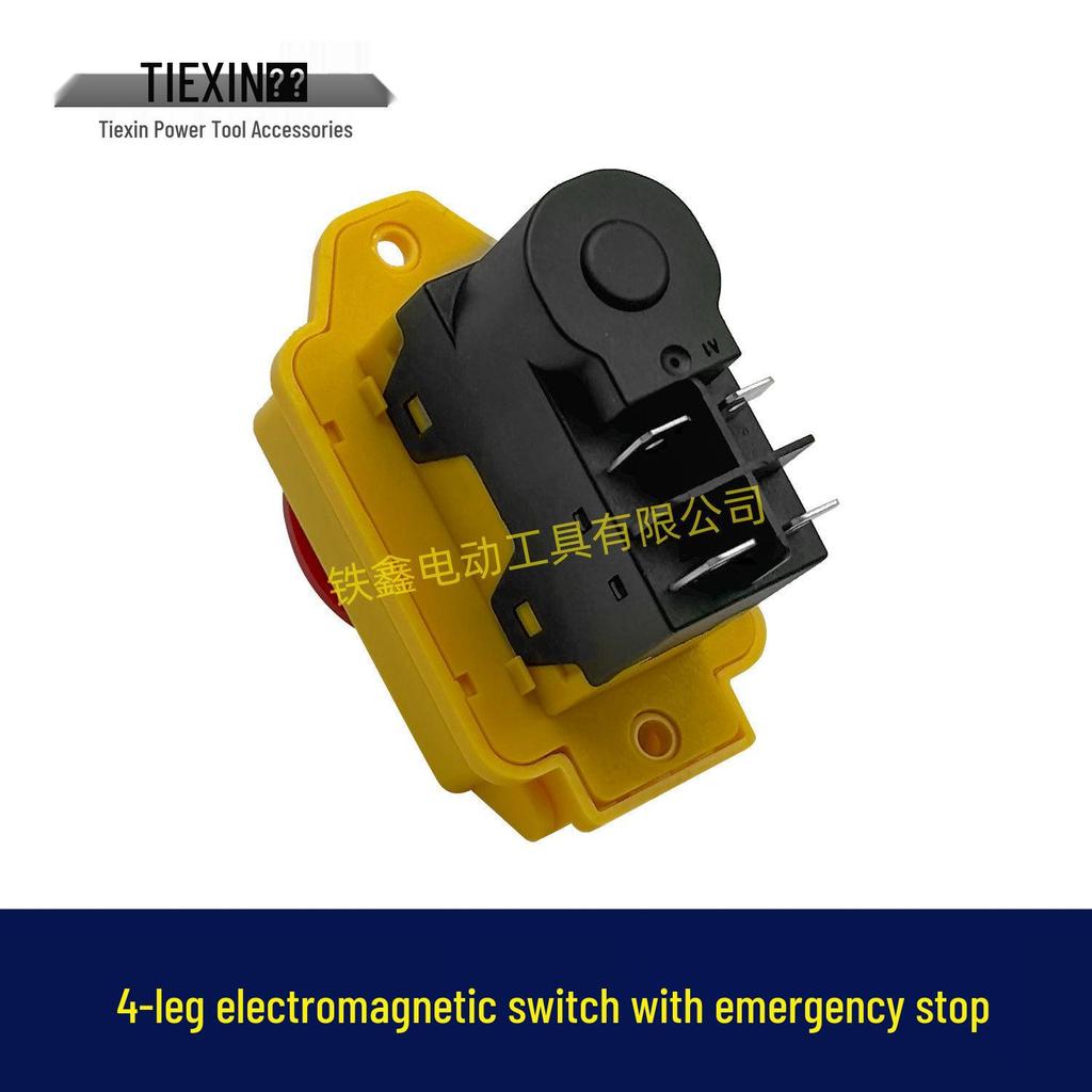 4-Pin Electromagnetic Switch with Emergency Stop for Slicer/Blender, Model 05646