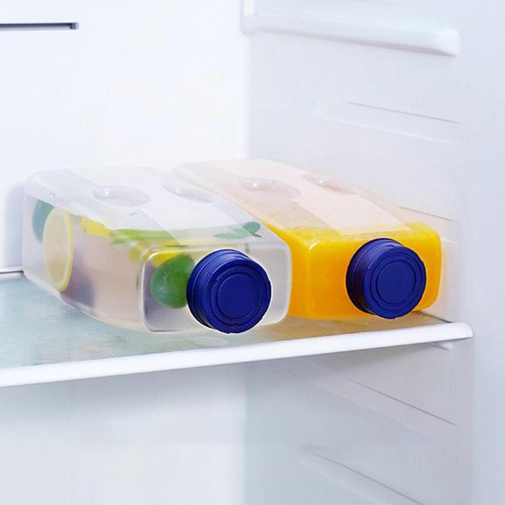 Бутылки для сока с крышками Пустые бутылки для холодных напитков 2 л Герметичный кувшин для хранения напитков со шкалой для жарких дней Пикник