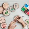 10Pcs Wedding Party Decorations Christmas Ornaments Natural Round Wood Sliced Home Decorate Tea Cup Insulation Mat DIY Crafts