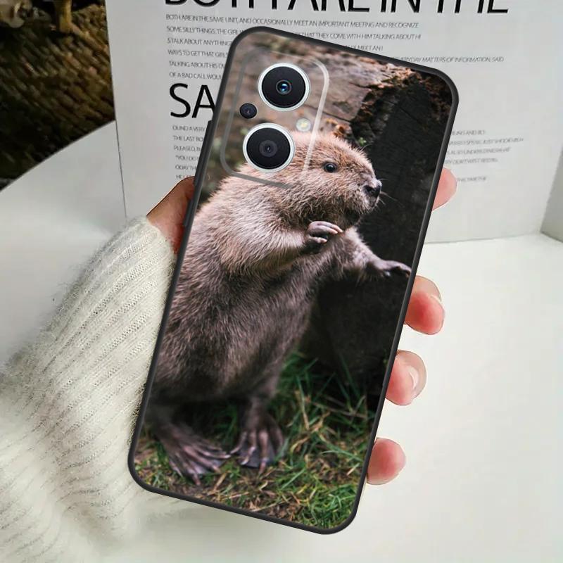 Animal Beaver Case For OPPO Reno 8T 4Z 5Z 8 10 11 Pro 4 5 6 7 Lite OPPO Find X6 Pro X3 X2 X5 Lite Cover