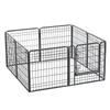VEVOR Dog Playpen 61 cm 8 Panels Heavy Duty with Top Cover & Bottom Pad, Indoor Foldable Metal Exercise Pen Pet Fence with Door