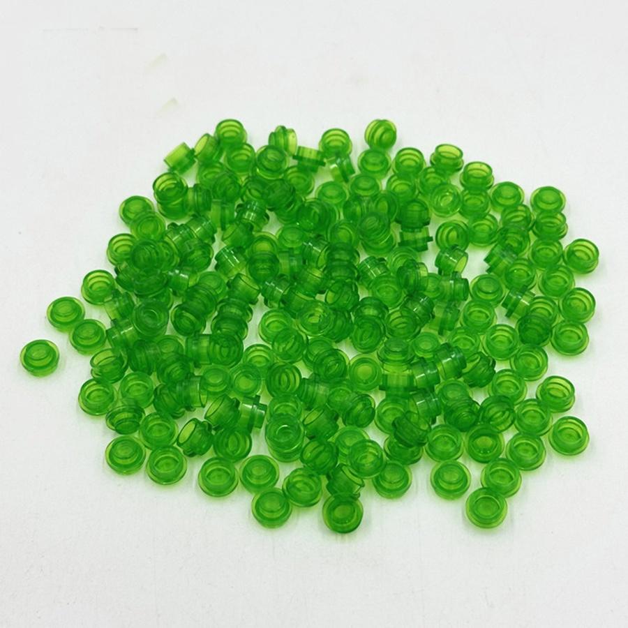 200 шт. DIY строительные блоки 1x1 круглая пластина Pixel Art Kit кирпич оптом, совместимый 4073 аниме-фигурка, просветляющий подарок для детей