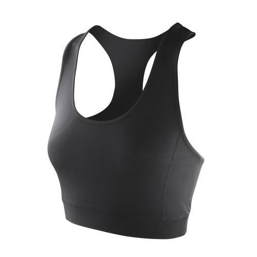 Spiro Womens/Ladies Softex Stretch Sports Sleeveless Crop Top