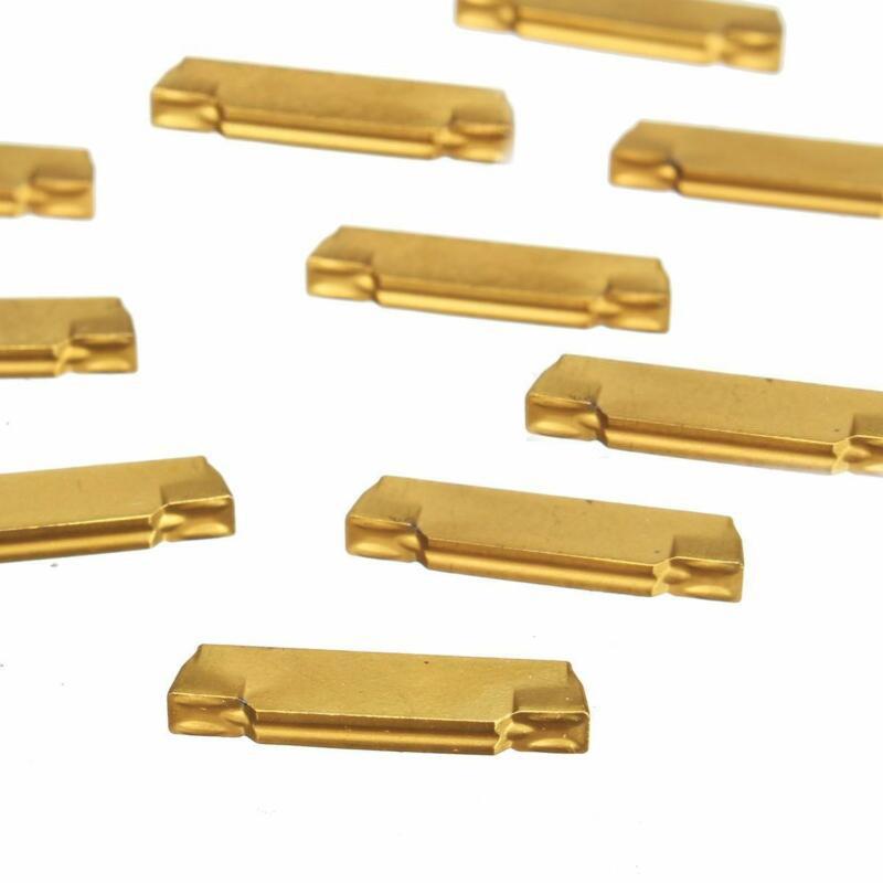 Gold Inserts Carbide For MGEHR MGIVR Slotting Grooving Tools Practical